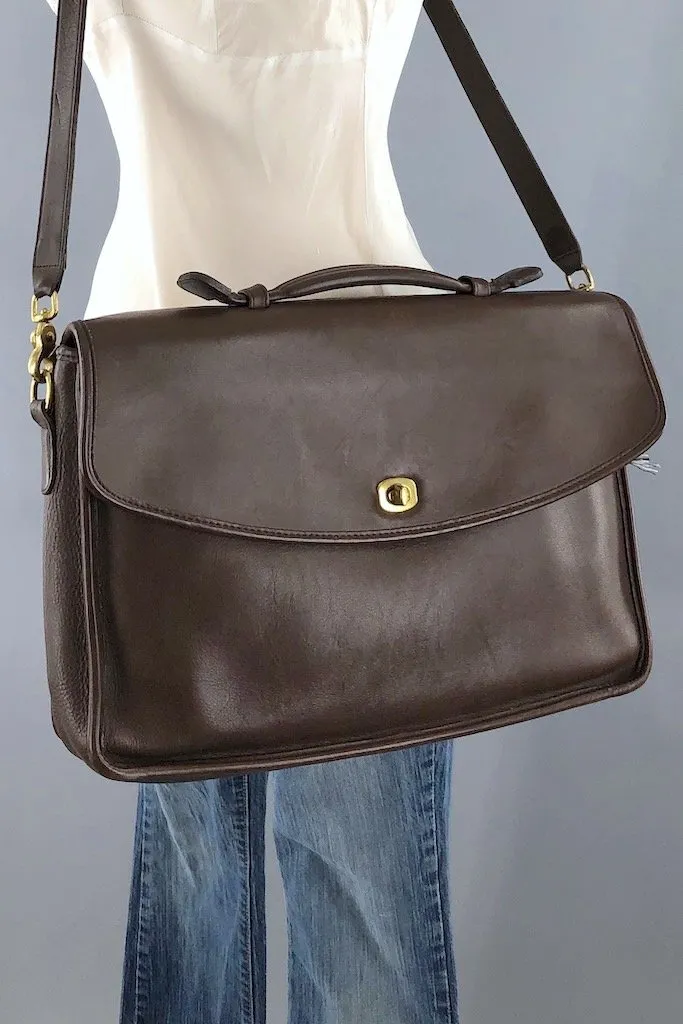 Vintage Brown Coach Messenger Bag