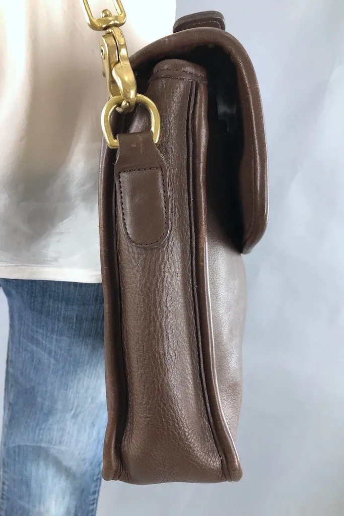 Vintage Brown Coach Messenger Bag