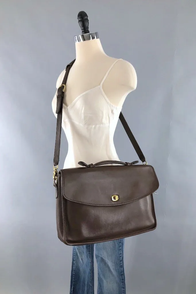 Vintage Brown Coach Messenger Bag