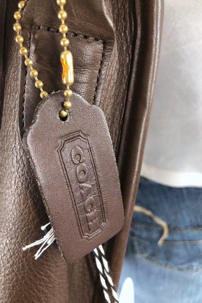 Vintage Brown Coach Messenger Bag