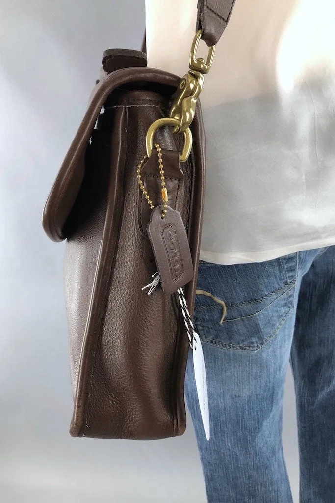 Vintage Brown Coach Messenger Bag