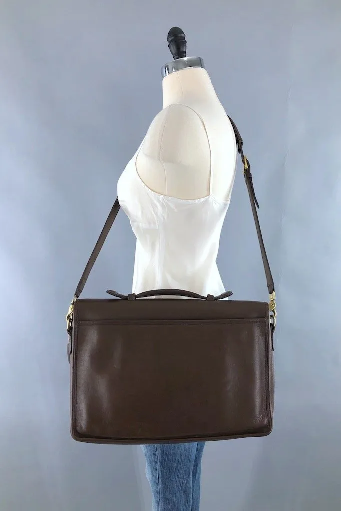 Vintage Brown Coach Messenger Bag