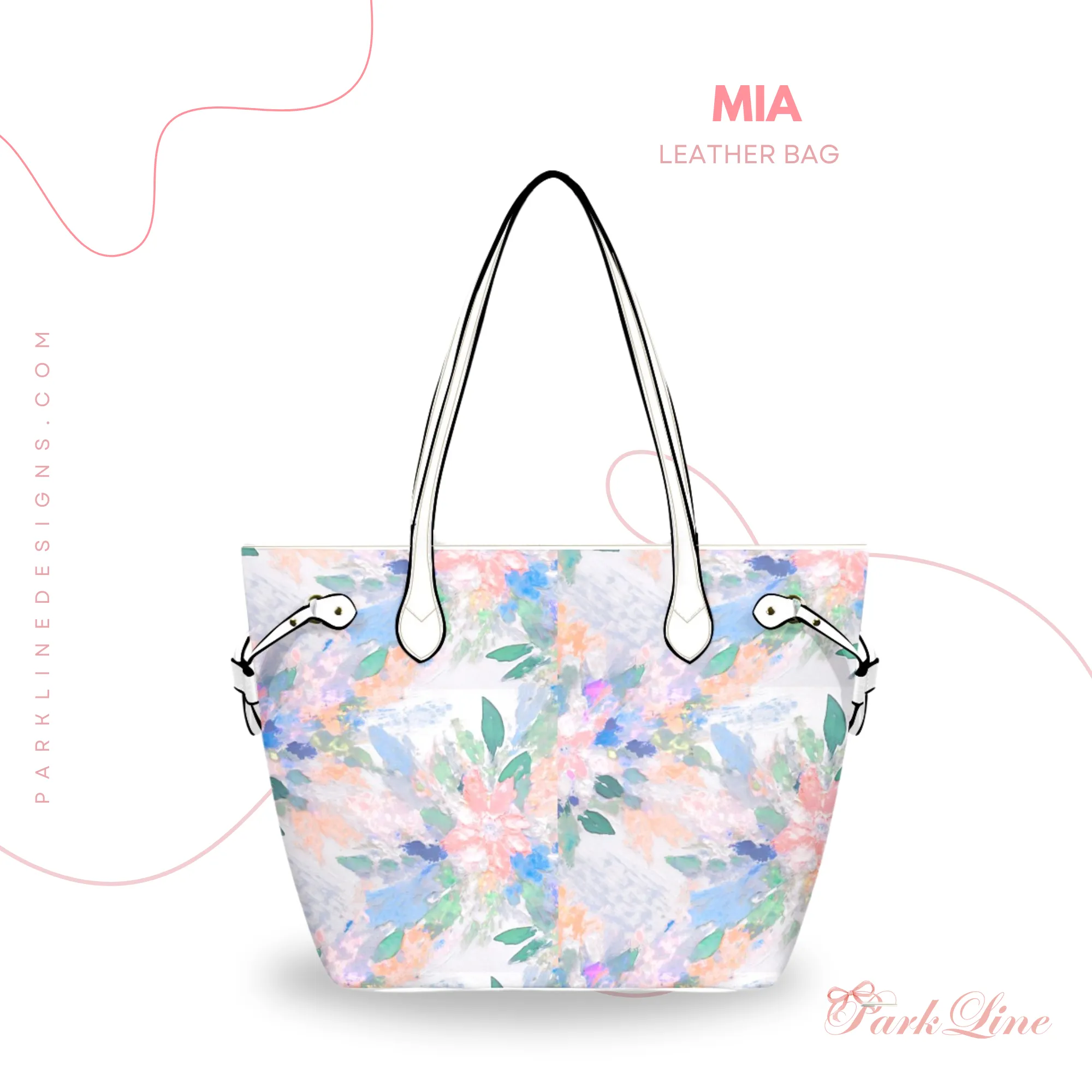 Violet Floral Leather Bag | Perfect Gift for Her | Elegant & Durable Fashion Tote