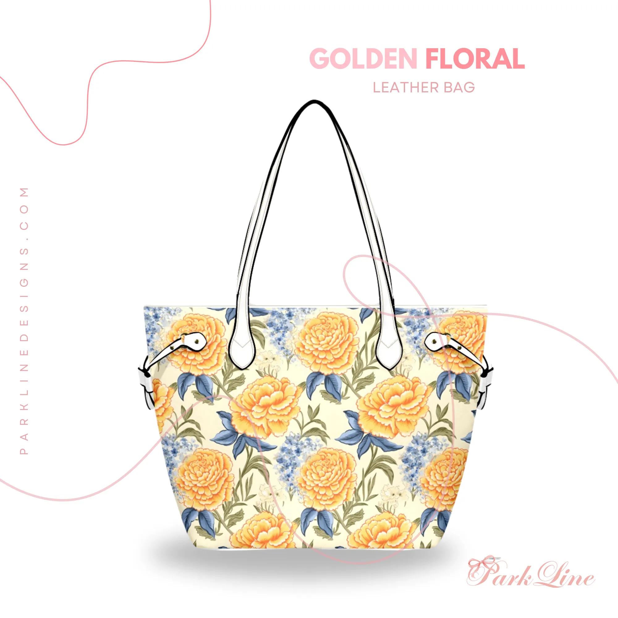 Violet Floral Leather Bag | Perfect Gift for Her | Elegant & Durable Fashion Tote