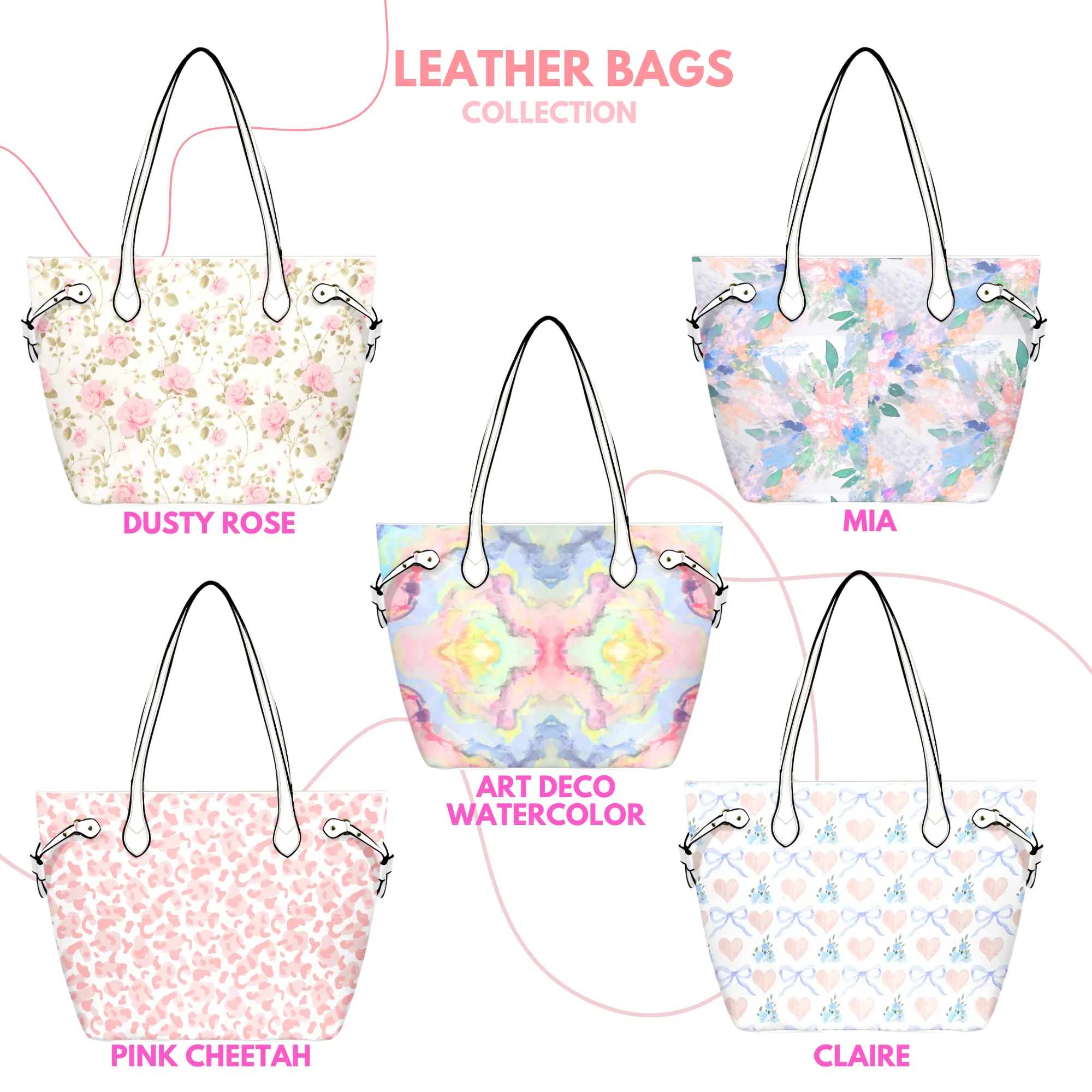 Violet Floral Leather Bag | Perfect Gift for Her | Elegant & Durable Fashion Tote