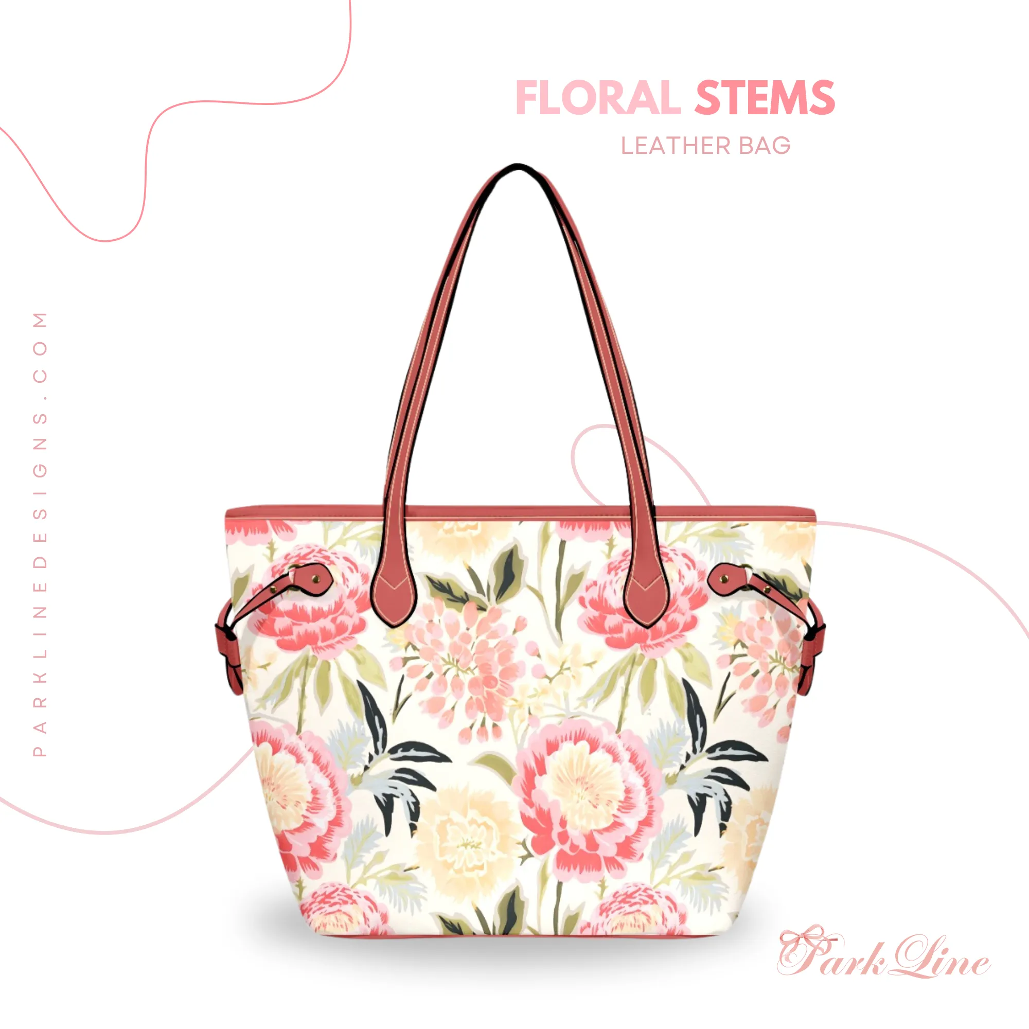 Violet Floral Leather Bag | Perfect Gift for Her | Elegant & Durable Fashion Tote