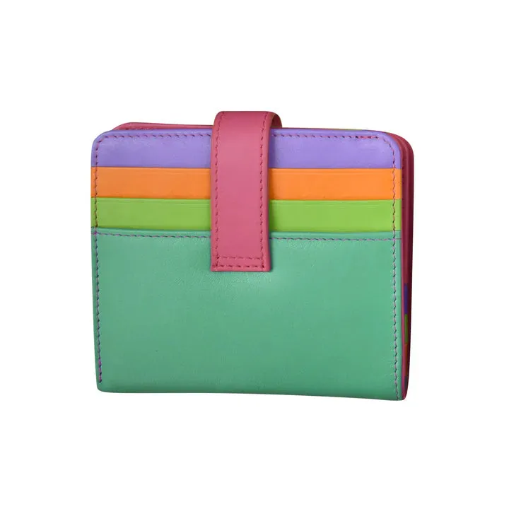 Wallet Small Bifold Palm Beach Leather RFID Blocking 7301