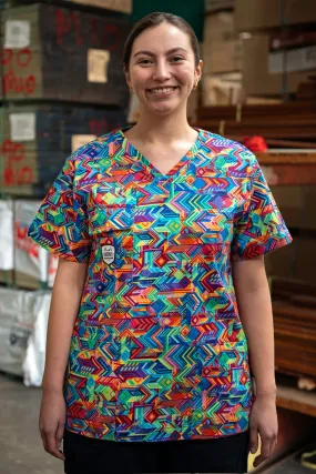 Watts Up Unisex Scrubs Top