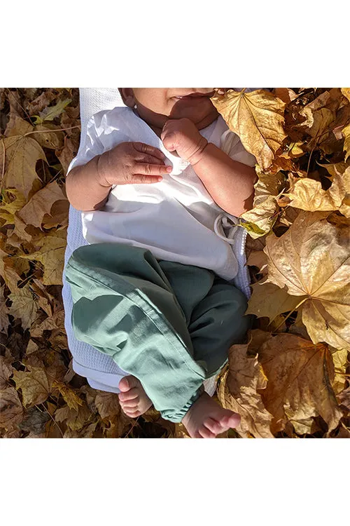 Whitewater Kids Unisex Organic Koi Bag - Koi Mint and White Angrakha with Mint Pants