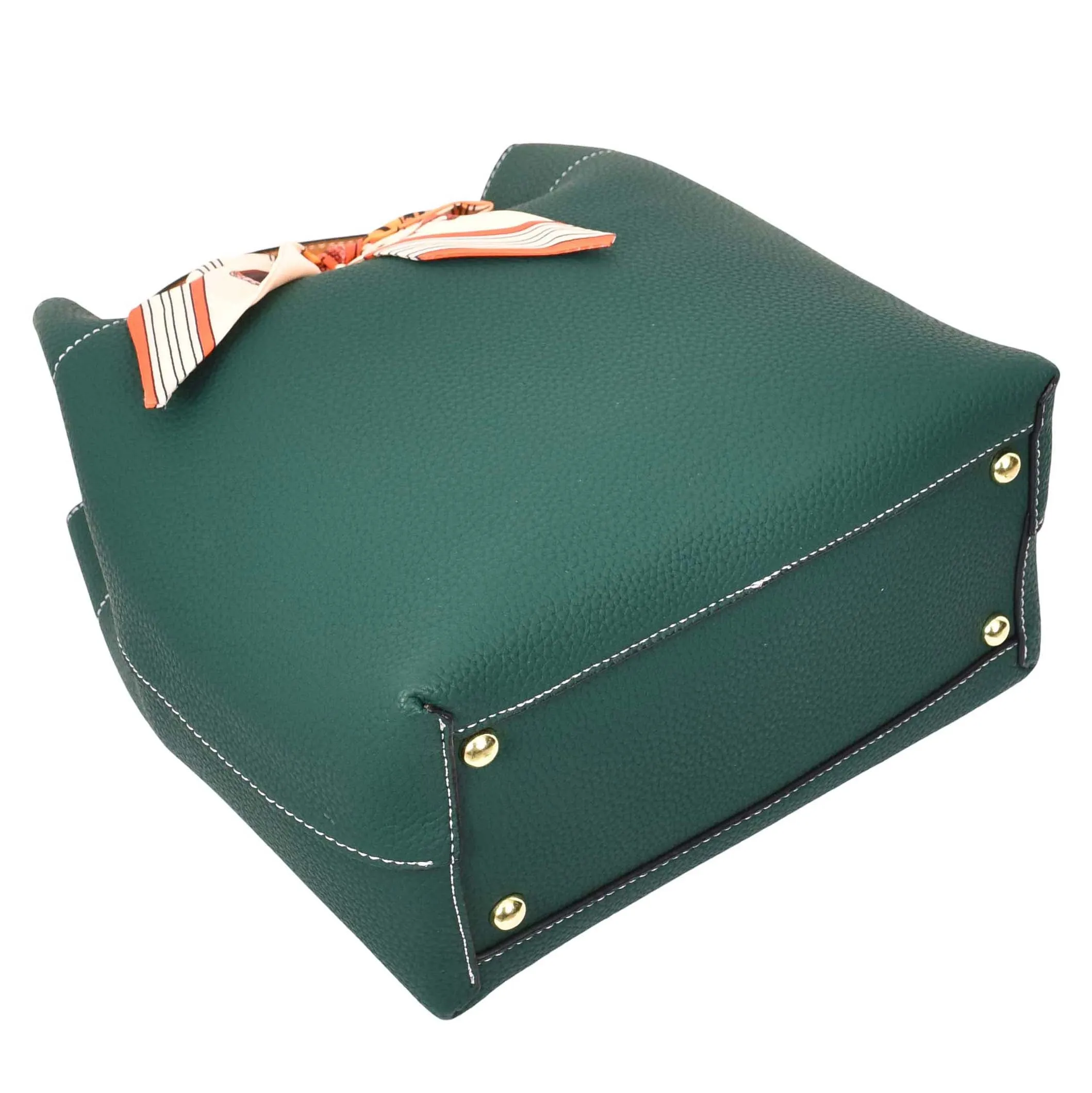 Women PU Leather Handbag Removable Pouch Fashion Crossbody Bag A862 Green
