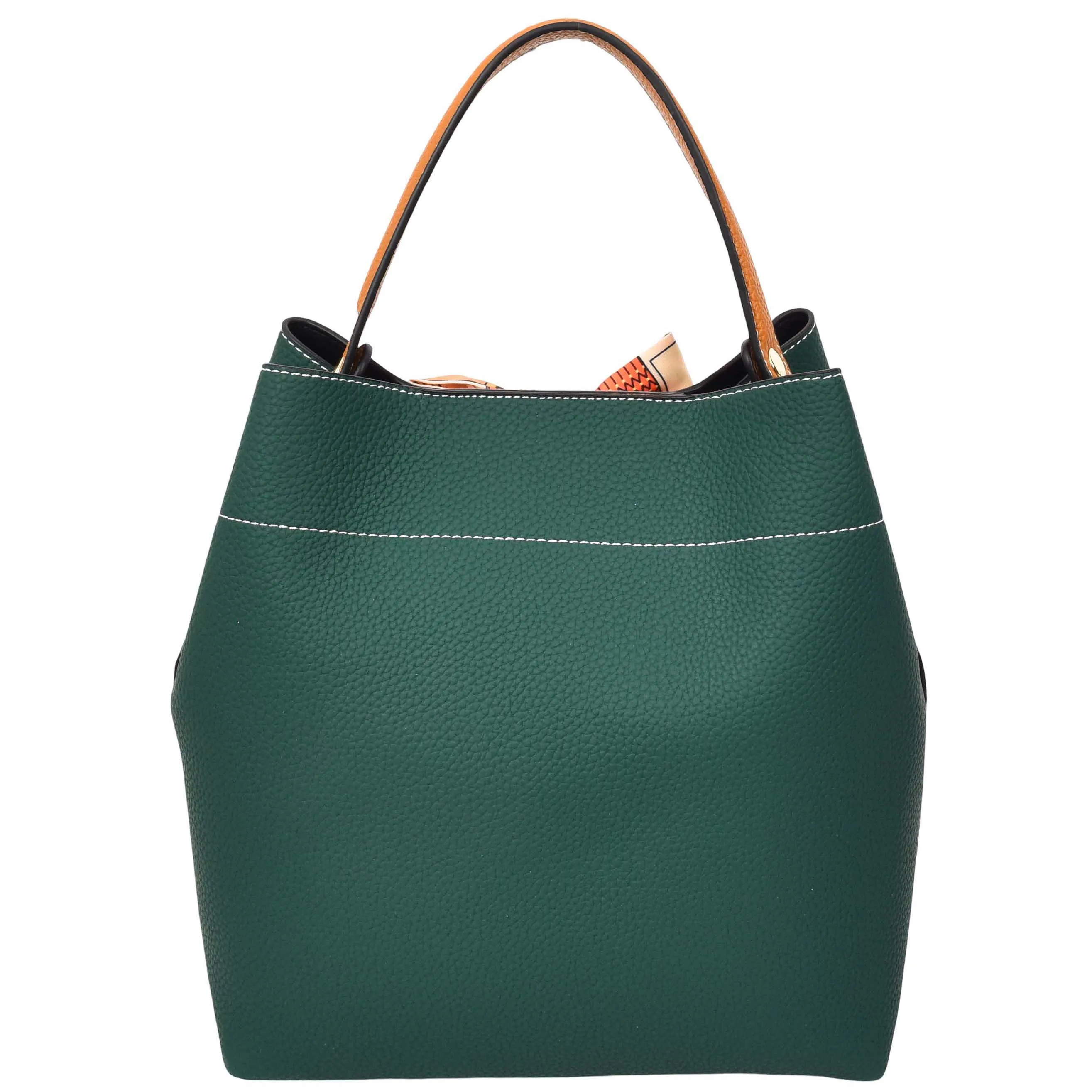 Women PU Leather Handbag Removable Pouch Fashion Crossbody Bag A862 Green