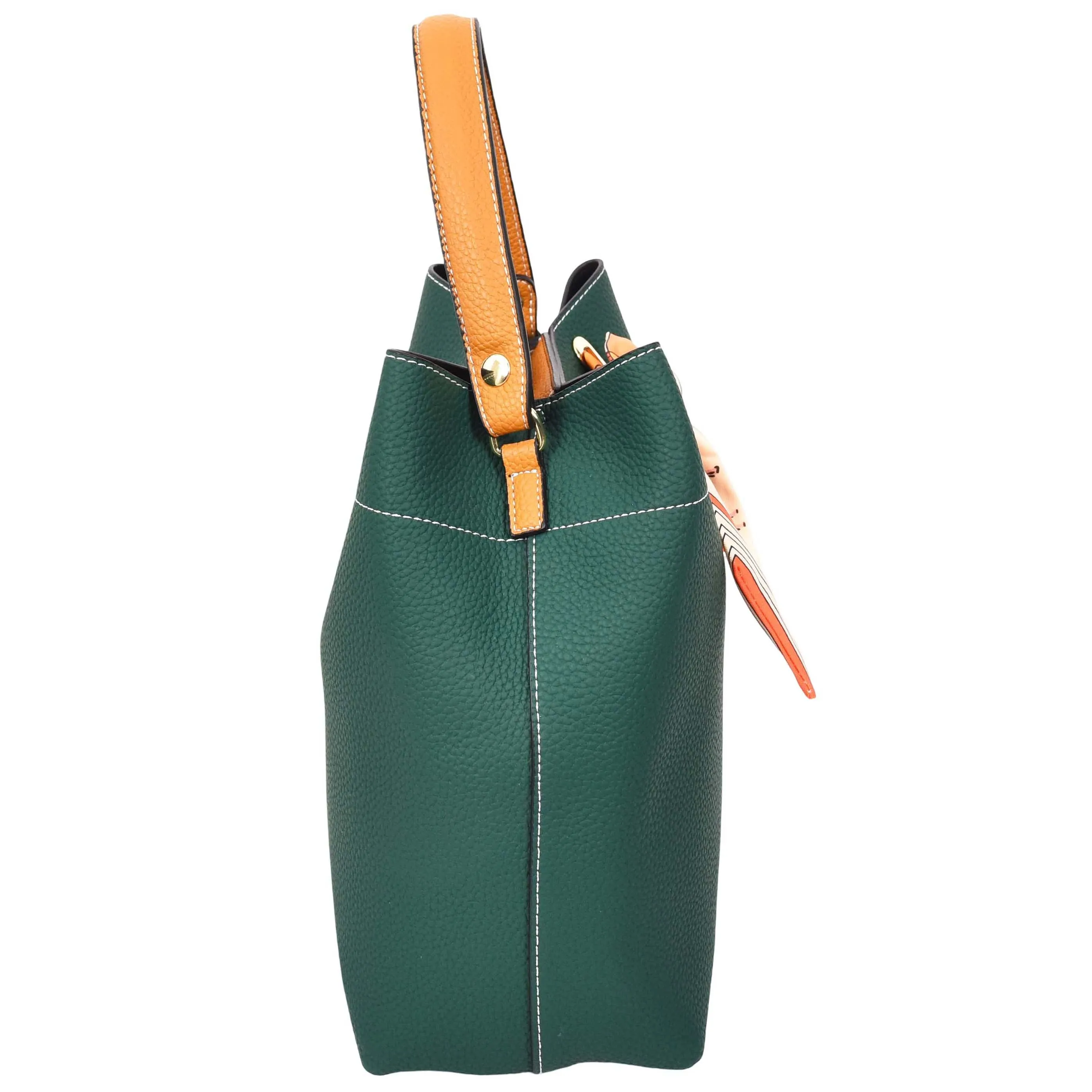 Women PU Leather Handbag Removable Pouch Fashion Crossbody Bag A862 Green