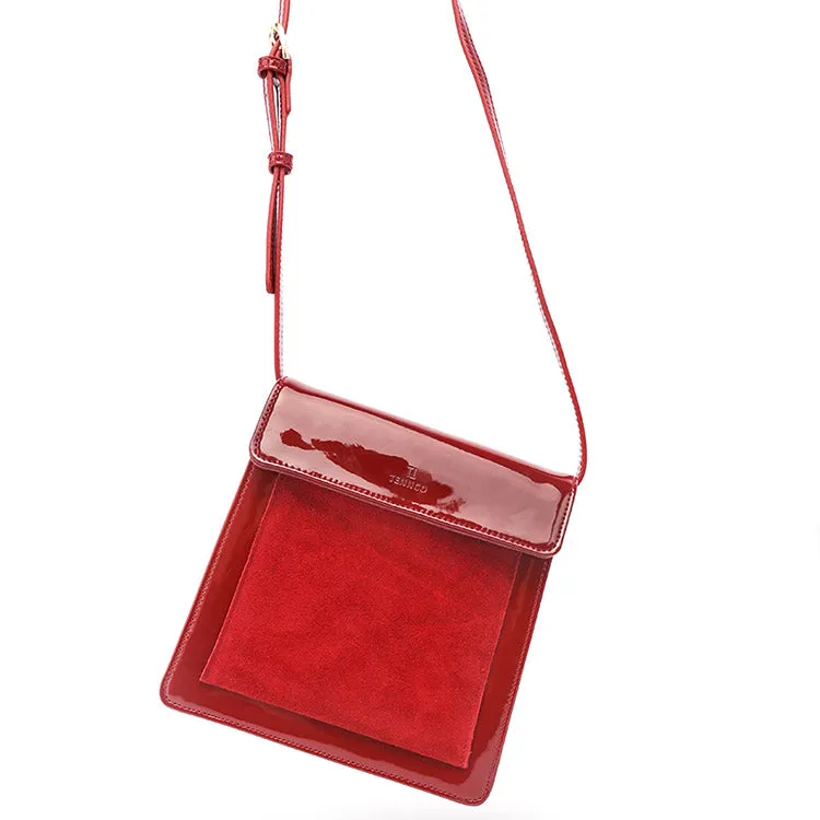 Womens Red Leather Satchel Bag Cute Leather Crossbody Bags for Women