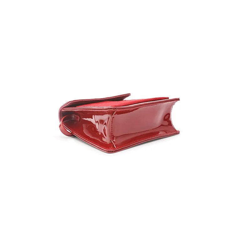 Womens Red Leather Satchel Bag Cute Leather Crossbody Bags for Women