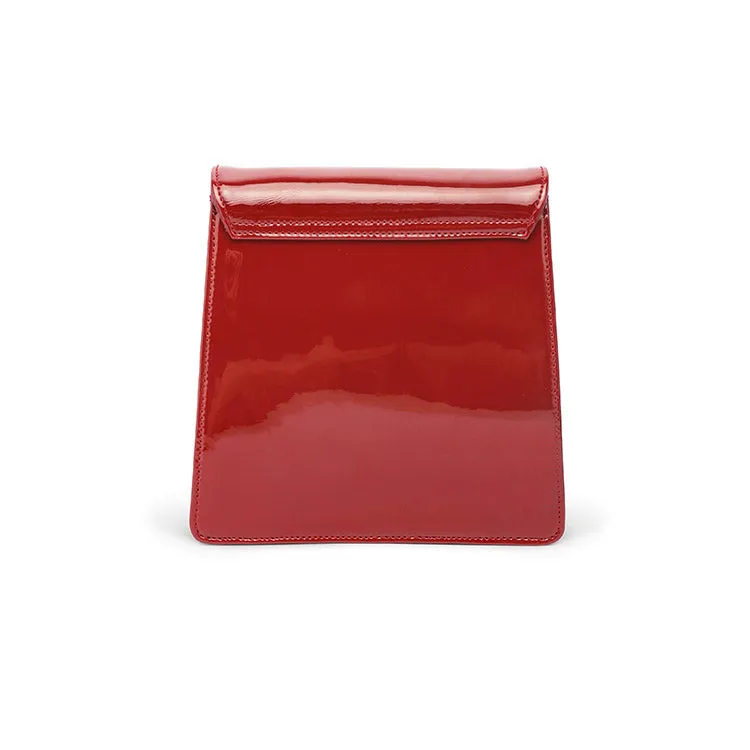 Womens Red Leather Satchel Bag Cute Leather Crossbody Bags for Women