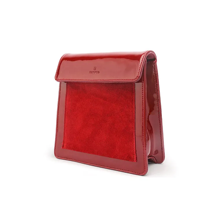 Womens Red Leather Satchel Bag Cute Leather Crossbody Bags for Women