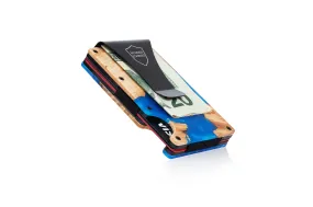 Wood and Resin Smart Wallet (Blue)