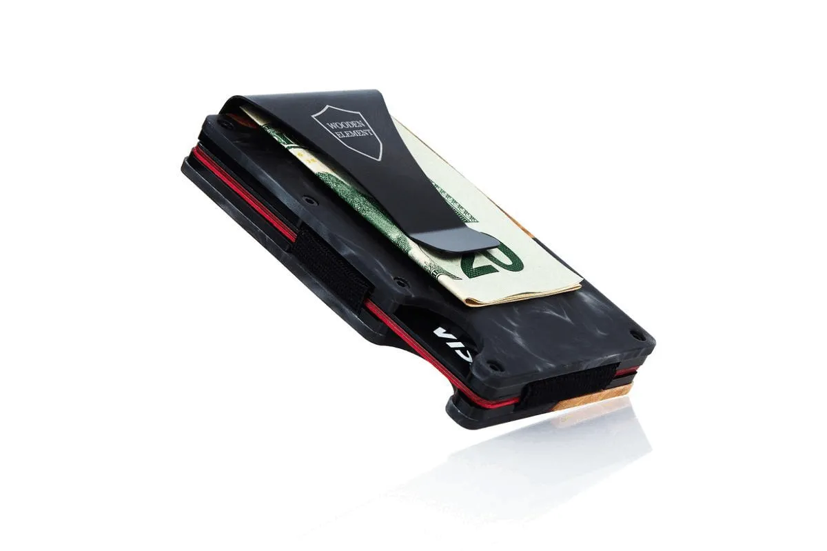 Wood and Resin Smart Wallet (Blue)