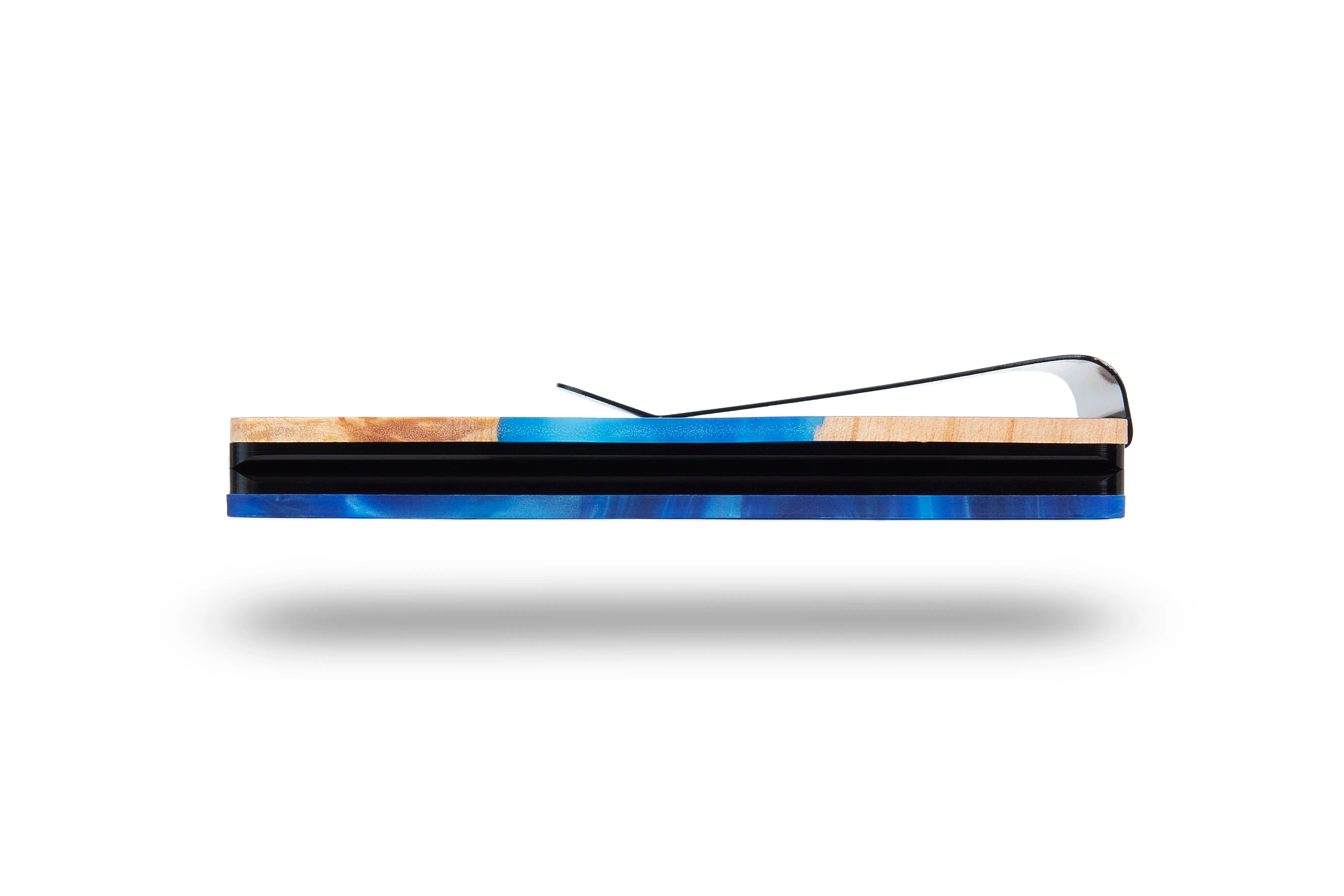 Wood and Resin Smart Wallet (Blue)