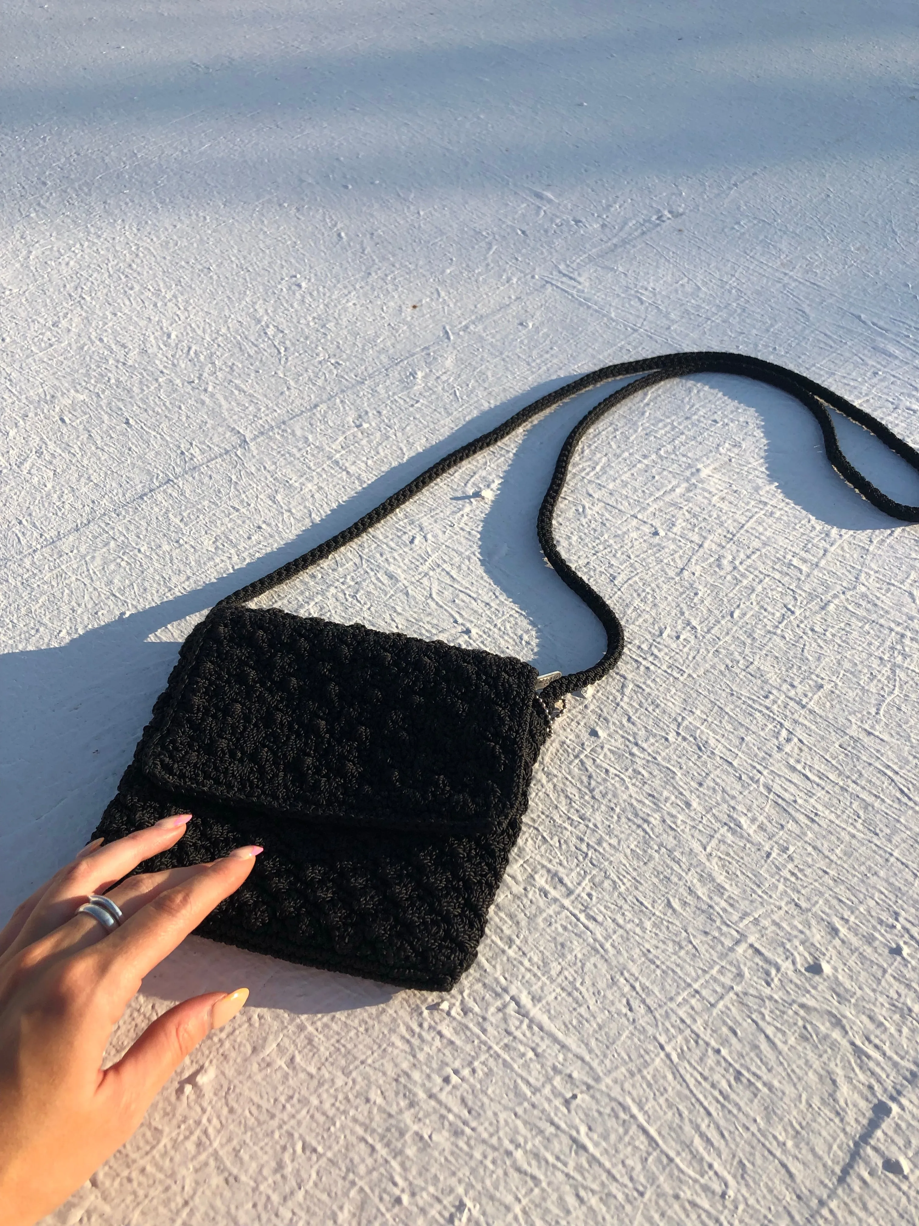 Y2K Crochet Purse | Black