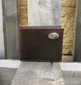 Zep-Pro IWT1CRZH-USM University of Southern Miss Brown “Crazy Horse” Leather Bi-fold Wallet
