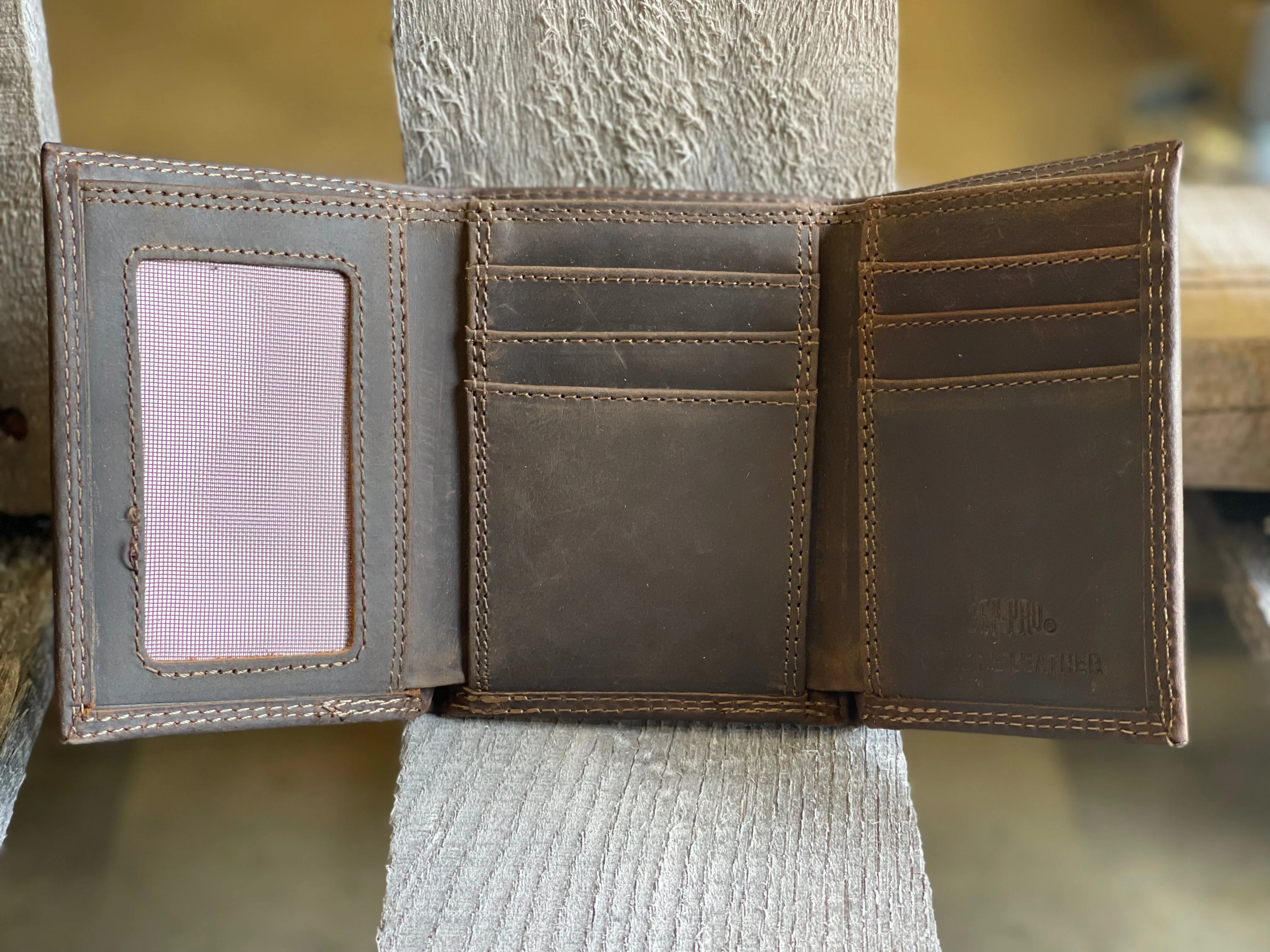 Zep-Pro IWT2FNC-LSU Lousiana State University Tigers 1/2 Mossy Oak Camo/Brown Tri-fold Wallet